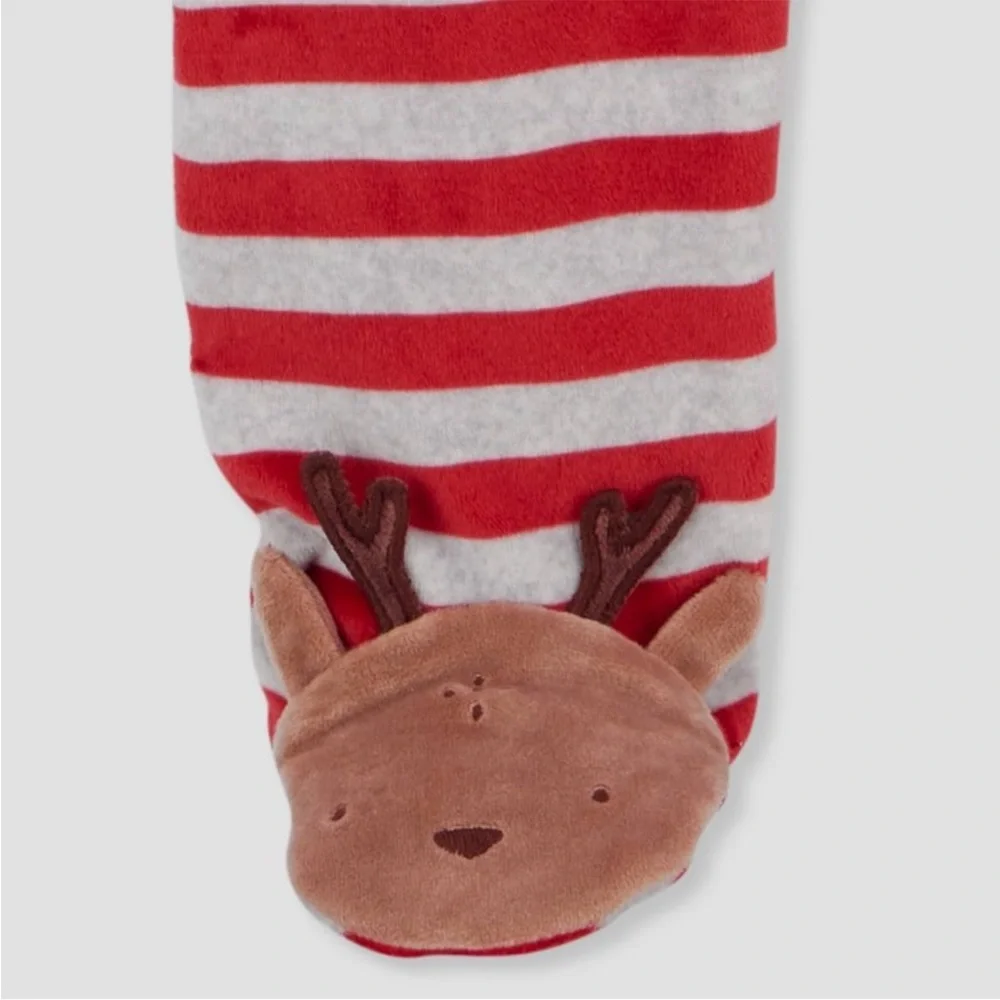 Carter’s Just One You Christmas Reindeer Striped Sleep ‘N Play